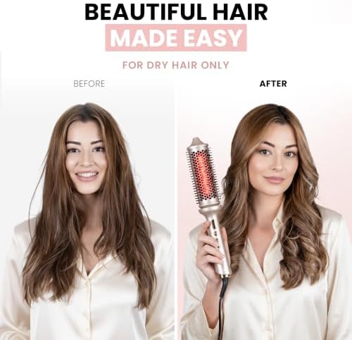 ELLA BELLA® Heated Round Thermal Styling Brush with Infrared, 1.5" Barrel - Image 2