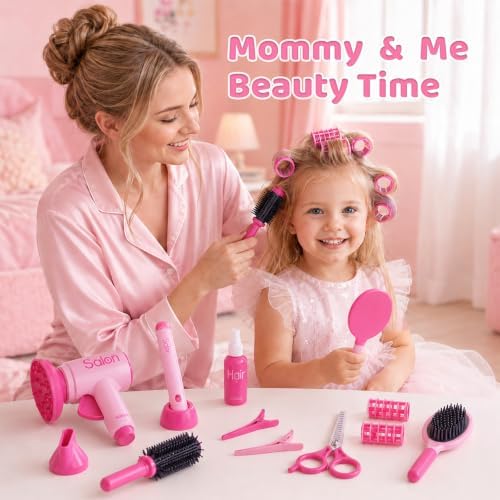 Pretend Play Hair Salon Toys, Kids Hair Styling Set for Girls 3 4 5 6 7 8 - Image 5