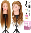80% Human Hair Cosmetology Mannequin Head 26-28" #27 by Demides