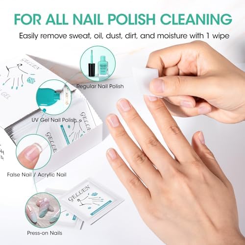 GELLEN Nail Cleanser Pads, 200 Pack Alcohol Prep Pads Individually Wrapped - Image 3