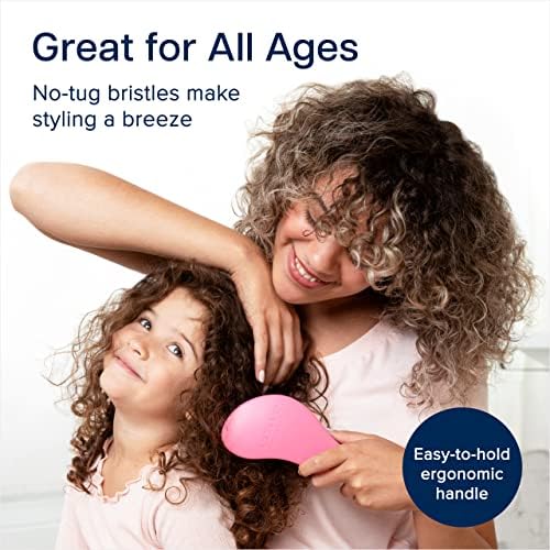Crave Naturals Glide Thru Hair Brush - Detangler Brush for Curly, Straight, Wet or Dry Hair - Gentle Detangling Brushes for Adults, Kids, Toddlers - Hair Accessories for Women, 7.5x3" - Pink - Image 5