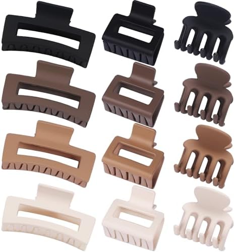 SMKSL 12 Pcs Hair Claw Clips for Women & Girls 3 Styles Hair Accessories - Image 2