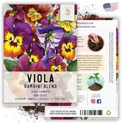 Seed Needs Bambini Viola Seeds to Plant an Annual Flower Garden 1 Pack - Image 6