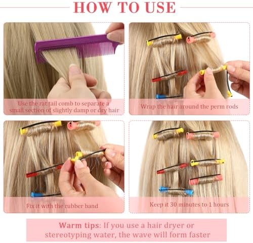 Willbond 72-Piece Hair Perm Rods Kits, Short Cold Wave Hair Rollers - Image 6