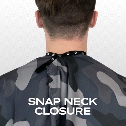 BD Barber Cape - Snap Closure, Water-Resistant, Lightweight Polyester, 45"x65", Professional Coverage for Cutting and Styling - Image 6