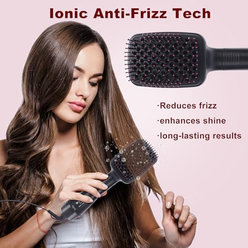 Sonew 2 In 1 Hair Dryer Brush & Straightener Blow Dryer Brush with Negative Ions Detangles & Smooths Hair Reduces Frizz & Static Styler - Image 5