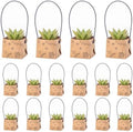 40Pcs Succulent Wrap Bags (fits 2 inch pots), Mini Kraft Succulent Favour Box Basket with Handle for Wedding, Baby Shower, Succulent Party Favours for Guests by FayoulasGarden