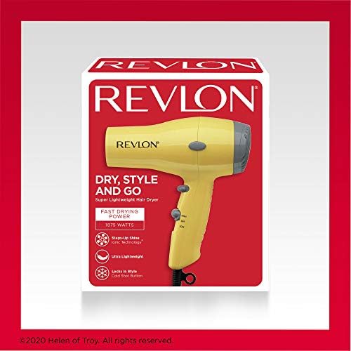 REVLON Compact Ionic Travel Hair Dryer, 1875 Watt, Yellow - Image 6