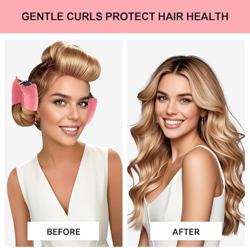 Heatless Curls Overnight Hair Care Set - Jumbo Velvet Hair Curlers - Image 4