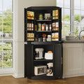GAIOUS 63" Metal Corner Kitchen Pantry Cabinet, Food Storage Cupboard Black by GAIOUS