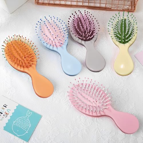 16 Pack Colorful Mini Travel Brushes, Detangling for All Hair Types - Image 7