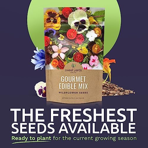 Wildflower Seeds Edible Flowers Mix - Bulk 1/4 Pound Bag Over 30,000 Open Pollinated Annual and Perennial Seeds - Image 2