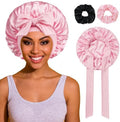 ROYBENS Satin Bonnet with Tie, Silk Hair Sleep Bonnets for Women +Scrunchie by ROYBENS