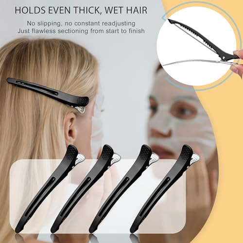 Duck Bill Hair Clips for Women 12 Pcs Black for Hair Styling Clips - Image 7