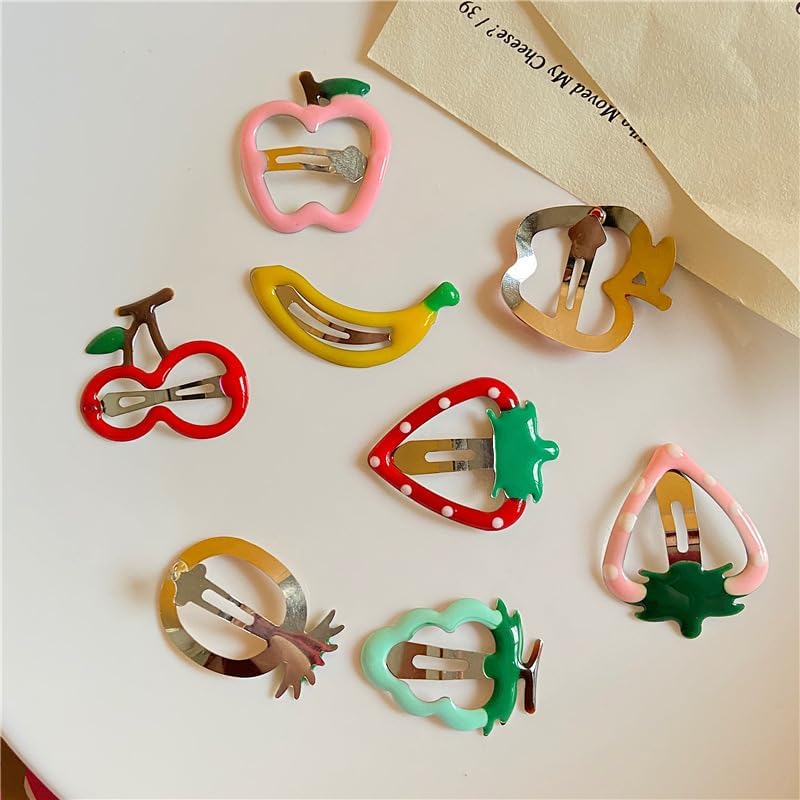 (36 Pcs) Super Cute Girls Hairpin, Mini Size Fruit Pineapple Carrot Strawberry Apple Banana Cherry Hairpin Baby Girl Hair Clips Decoration Salon Hairstyle Hairdressing for Little Kids or Doll-Mix 4 - Image 5