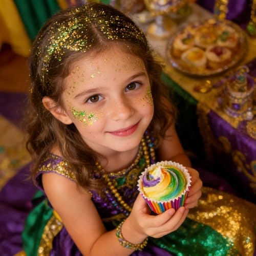 Mysense Chameleon Green Glitter Stick,Face Hair Body Glitter Makeup Shifts Green and Gold,St Patricks Day Accessories,Mardi Gras Outfit for Women,Sparkling Chunky Glitter for Festival Rave Party - Image 5