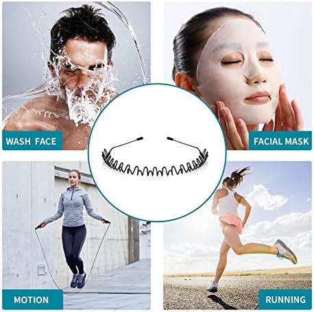 Metal Headband for Men, Non Slip Wave Hair Band, ZigZag Wire 3 Pcs - Image 4