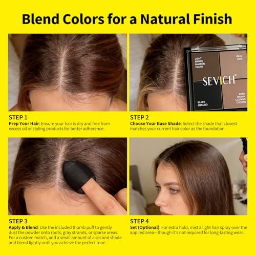 Sevich 4-Color Hairline Palette, Root Touch Up, Blonde Series - Image 6