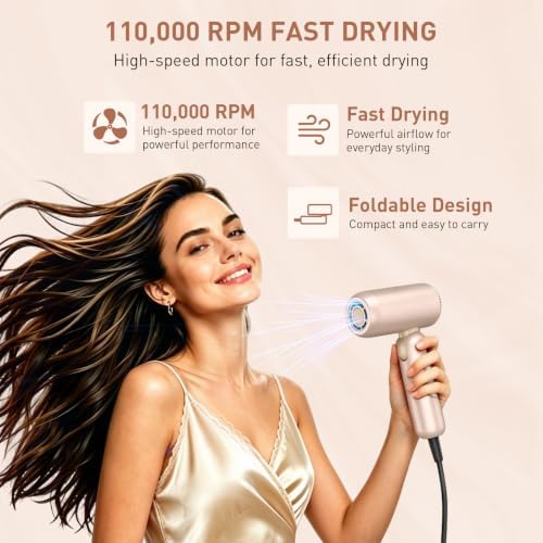 Mythsight StyleVibe High-Speed Dual Voltage Foldable Travel Hair Dryer - Image 3