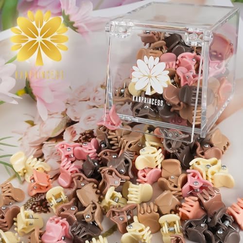 KANPRINCESS 70PCS Mini Hair Clips With Fancy Box Classics Small Claw Clips For Women And Girls Hair Accessories For Gift(SET2) - Image 6