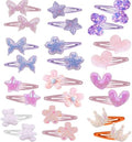 12 Pairs Hair Clips for Girls Hair Accessories for Kid Cute Glitter Toddler Girls Hair Accessory Multicolor Shaped by Ooosonlu