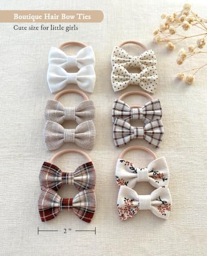Cherssy Baby Girl Hair Ties with Bows, 24pcs Toddler Elastic Hair Bands - Image 3