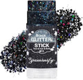 Black Face Glitter Stick,Halloween Black Holographic Body Hair Glitter,Waterproof Singer Concert Outfits for Women, Chunky Glitter Makeup Sequins Body Paint for Parties,Festival by PaminifyBeautyMakeup