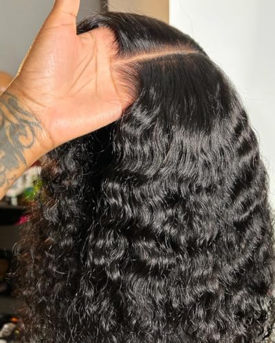 BEEOS 5x5 SKINLIKE Real HD Lace Closure Wig, 250% Density Curly 0.10mm Ultra-thin Invisible HD Lace Human Hair Wig Pre-Plucked Bleached Knots 24 Inch - Image 5