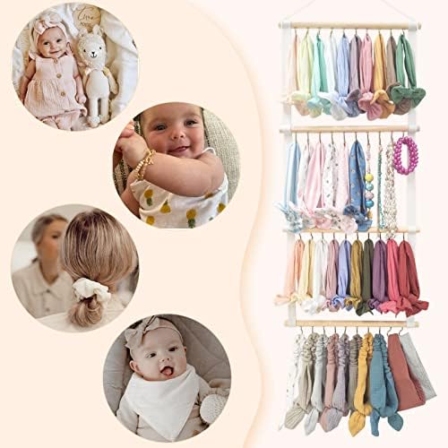 POVETIRE Headband Holder Bow Organizer for Girls, Baby Head Bands Storage - Image 4