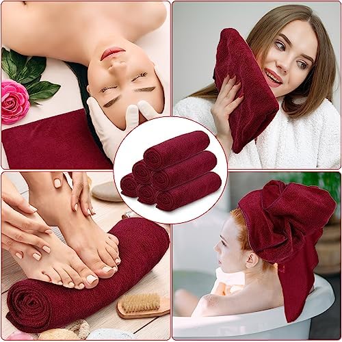 Newwiee 72 Pack Salon Towels Bleach Proof Hair Towel 18 x 30 Inch, Red - Image 6