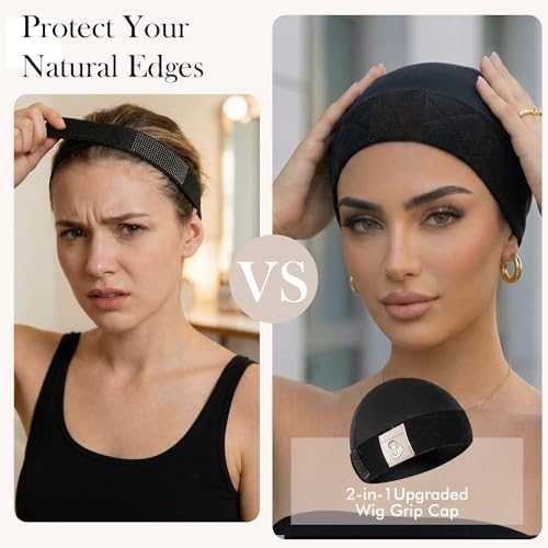 Wig Grip Cap for Black Wigs & Hijab, Velvet, Modal Cotton, 1 Pack - Image 6