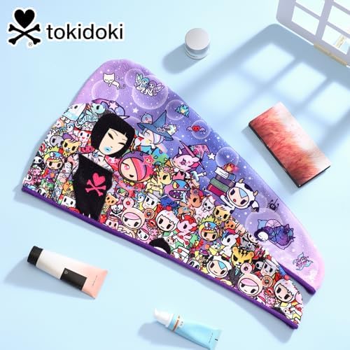 tokidoki Microfiber Hair Towel, Unicorno Hair Wrap,2 Pack Hair Dryer Towels - Image 6