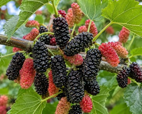 Mulberry Dwarf Everbearing Tree (4 Pack) Live Fruit Plants - Image 2