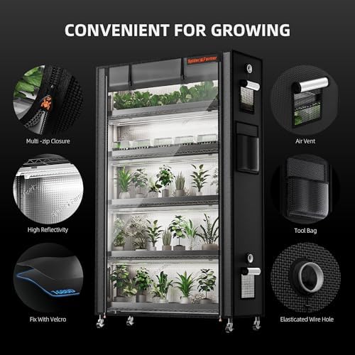 Spider Farmer 6 Tier Plant Shelf with Grow Lights Indoor Greenhouse Tent - Image 6