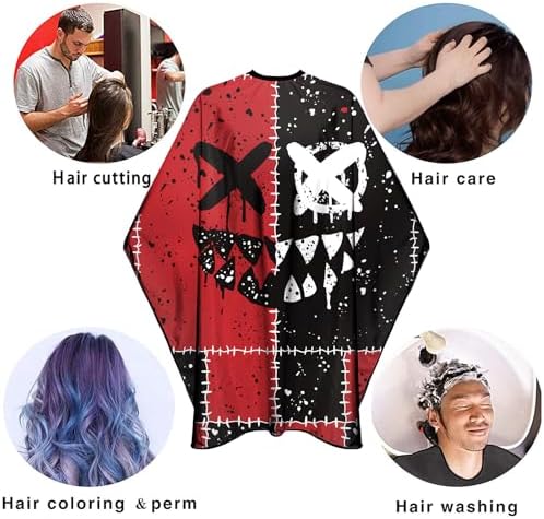 Barber Capes for Men Hair Cutting Capes with Snaps Salon Capes for Stylists Waterproof Hairdresser Gown Cape- 63”× 56”(Red) - Image 6