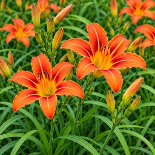 20 Orange Day Lily Bulbs/Roots - Tawny Tiger Daylily Rhizomes - Image 7