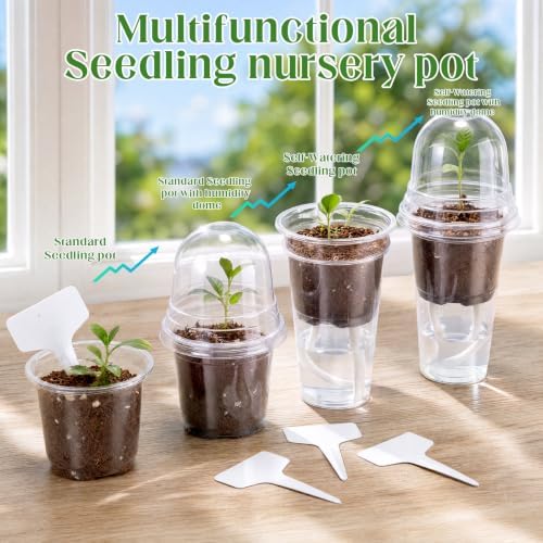 15 Pack 3" Self Watering Propagation Pots Clear, Plain Cup - Image 5