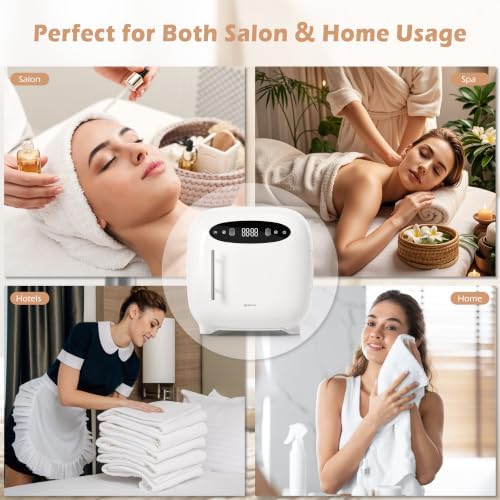 Keenray Hot Towel Warmer Cabinet, Professional Spa Towel Warmer with Digital Screen, Adjustable Timer and Delay, Customized Fragrance, Heat Dry & Wet Towels for Spa, Salon, Home 14 L Snow White - Image 5