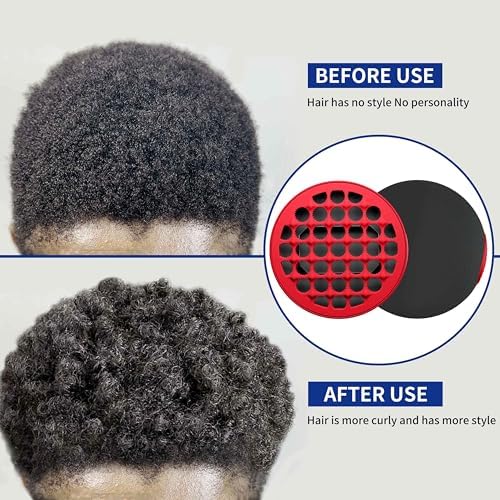 FIABC Silicone Curl Brush,Africa Comb,Magic Curly Hair Brush Twist Hair,Afro Pick,Men Women Boys Girls Wave Curler Tool,1 Set (Red) - Image 5