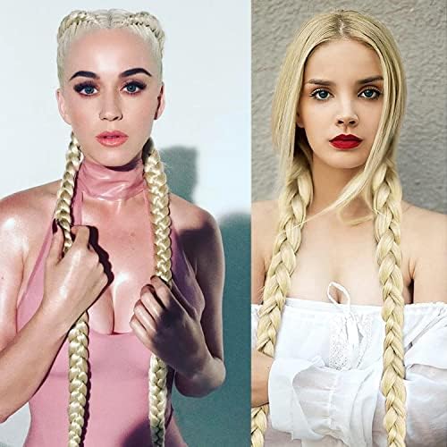 2 Pack Braided Ponytail with Hair Tie Straight Wrap Around Hair Extensions - Image 6