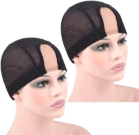 2 Pcs U Part Mesh Wig Cap, Breathable Net Caps for Wig Making, Medium by YTBYT