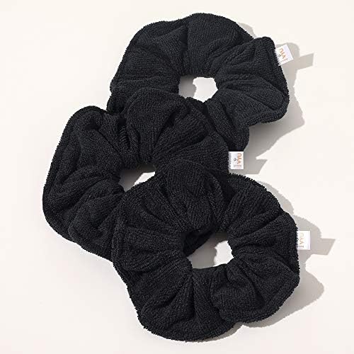 Ivyu Microfiber Hair Drying Scrunchies Towel Fiber Large Big Scrunchie for Curl Hair for Shower Wet Anti Frizz Hair Products Absorbent Fast Terry Cloth Sleep Scrunchy - Image 5