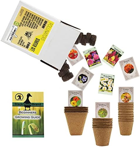 Pollinators Garden Starter Kit - Includes: Seeds, Peat Pots, Netted Coir Pellets, and a Beginners Guide - Easy Starter Kit for Gardeners - Heirloom, Non-GMO (Pollinators Starter Garden Set) - Image 4