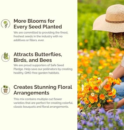 Eden Brothers Bird & Butterfly Wildflower Mixed Seeds for Planting, 5 lb - Image 4
