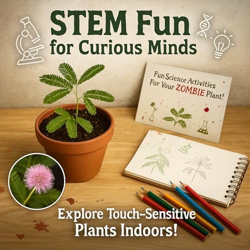 Zombie Plant Seed Packets – Grow a Live Sensitive Plant that Plays Dead When Touched! Indoor Plant Seeds & Educational STEM Activity | House Plant Seeds | Unique Garden Seeds – 2 Pack - Image 4