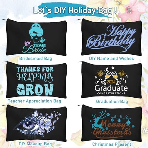 Legigo Blank Canvas Bags Zipper Pouch Makeup Bags Pencil Pouch Bulk - Image 4