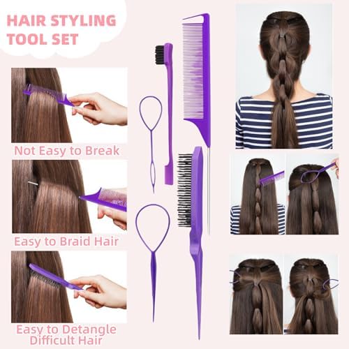 1256 pcs Hair Accessories for Girls Ponytail Holders Toddler Hair Ties with 30 pcs Mini Hair Clips 20 pcs Star Hair Clips - Image 6