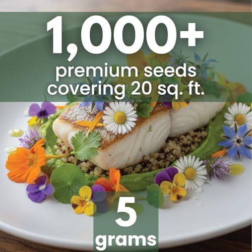 Gourmet Edible Mix – 1,000 Premium Seeds for Planting – Fresh Culinary Flowers & Herbs – 2026 Season – 5 Gram Pouch - Image 2