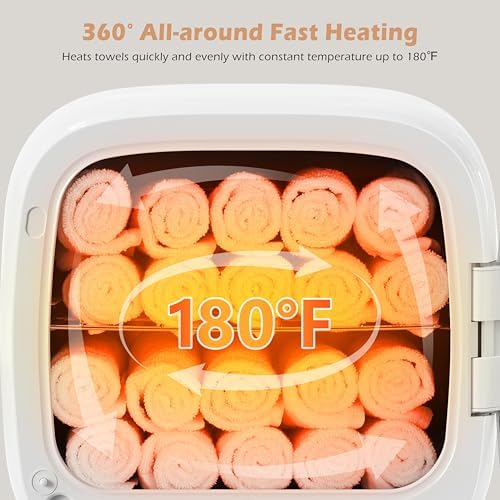 Keenray Hot Towel Warmer Cabinet, Professional Spa Towel Warmer with Digital Screen, Adjustable Timer and Delay, Customized Fragrance, Heat Dry & Wet Towels for Spa, Salon, Home 14 L Snow White - Image 3