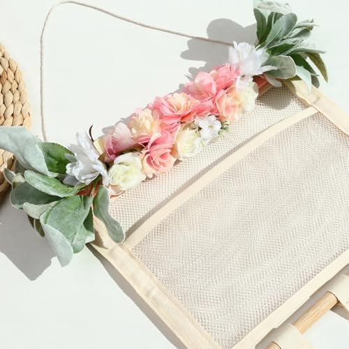 POVETIRE Headband Holder Hair Bows Organizer for Girls, 4-Layer Hair Accessories Display Storage Wall Hanging Decor for Baby Nursery Toddler Girls Room - Image 7